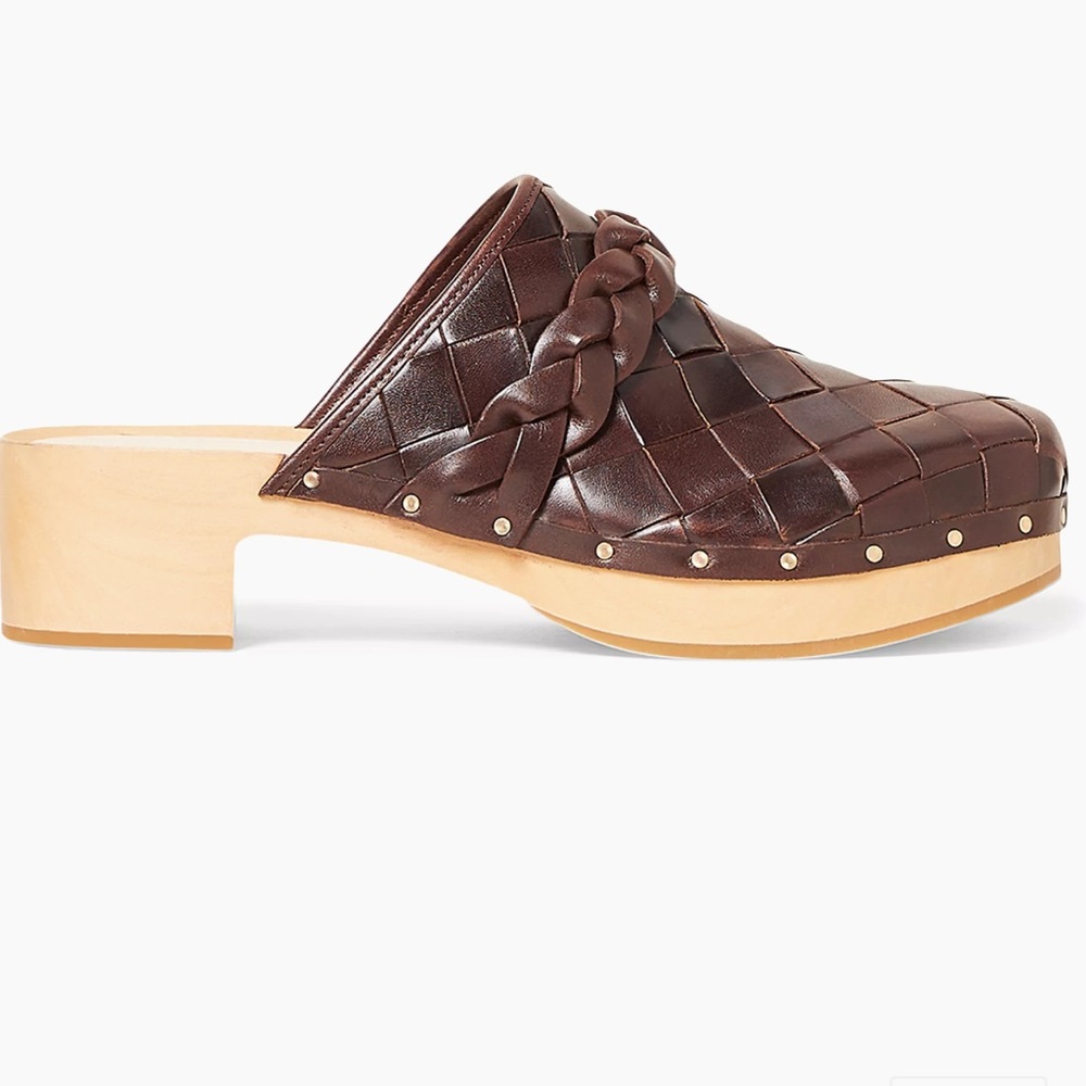 Loeffler Randall Polina Woven Leather Clogs 7.5